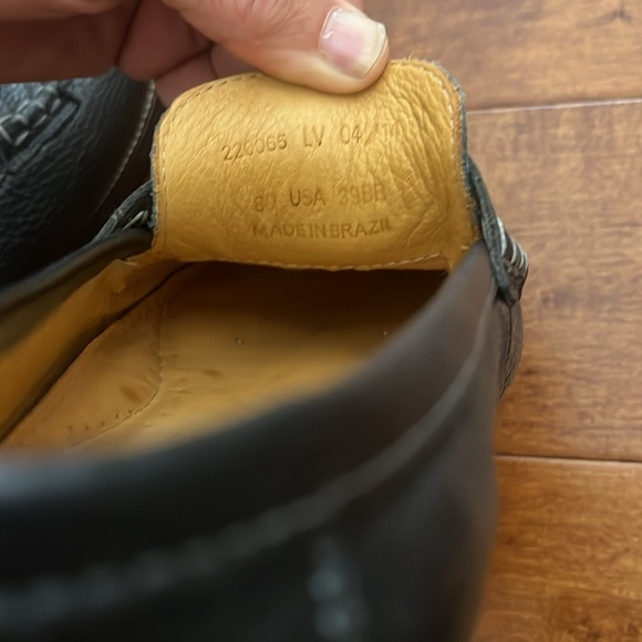 SANDRO MOSCOLONI DUERO BLACK LEATHER PENNY LOAFER - Picture 7 of 7